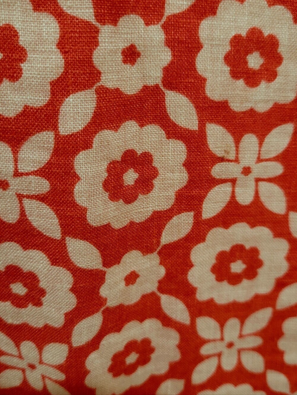 Boden 100% Linen Orange & Cream Sleeveless Floral Mini Dress | Size 6P - Picture 4 of 10